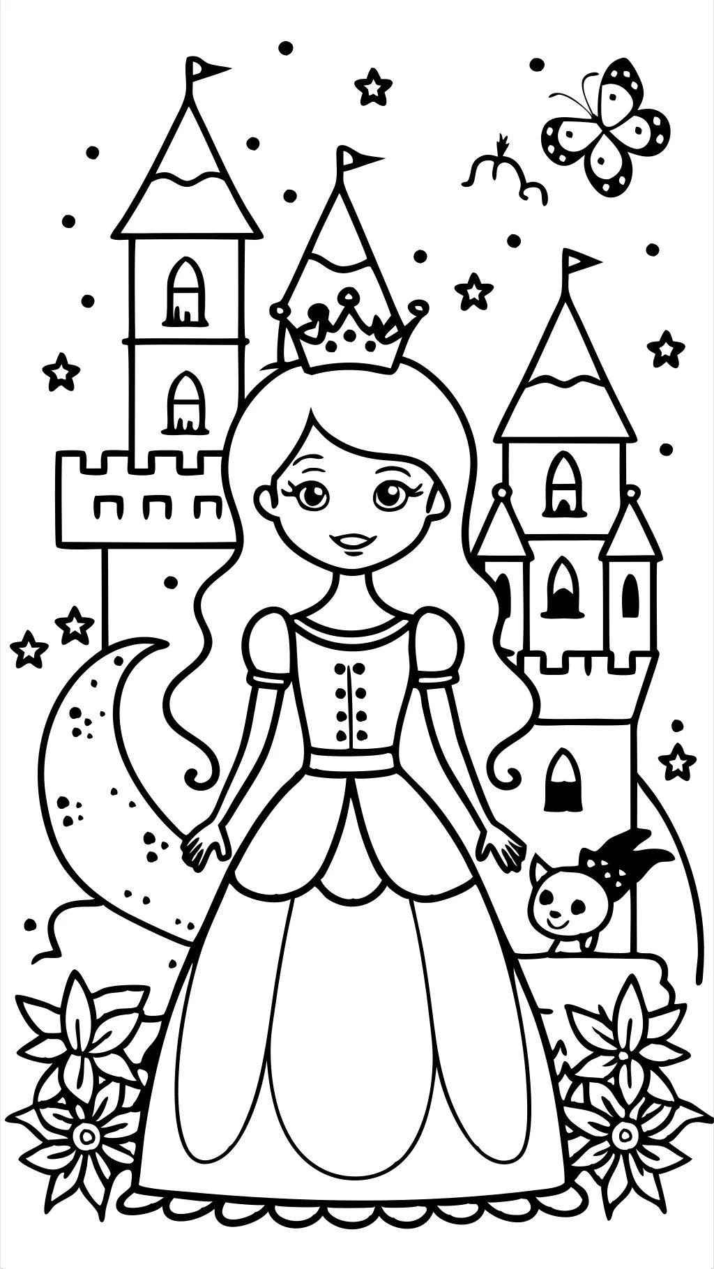 princess coloring page